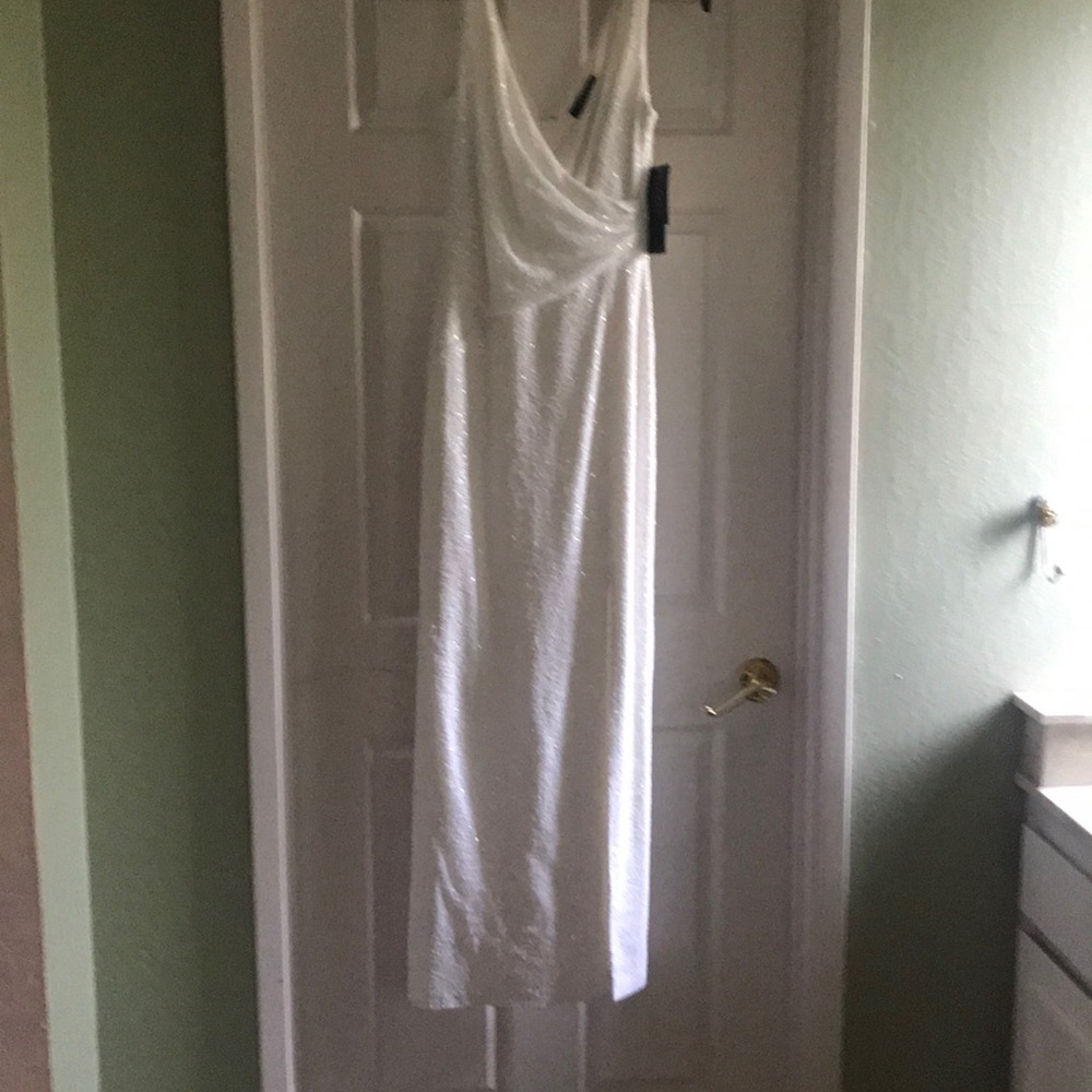 Ralph Lauren white sequin gown never worn